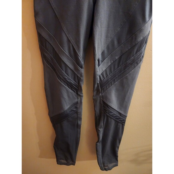 ALO Yoga High Waist Leggings Mesh Panels Gray Grey Size Large L - Picture 5 of 8